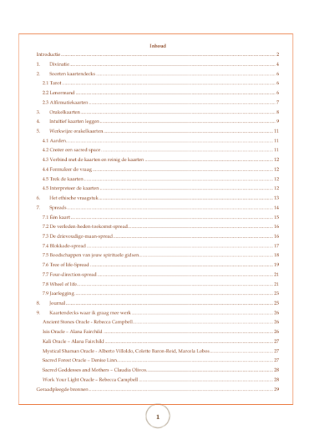 Inhoudsopgave Handboek Inhoudsopgave Handboek